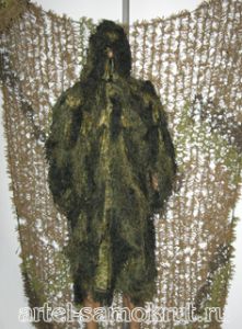 Накидка-халат  Австрийского снайпера с капюшоном  48-54 M-L цвет сухая трава/камыш  НЕТ В НАЛИЧИИ